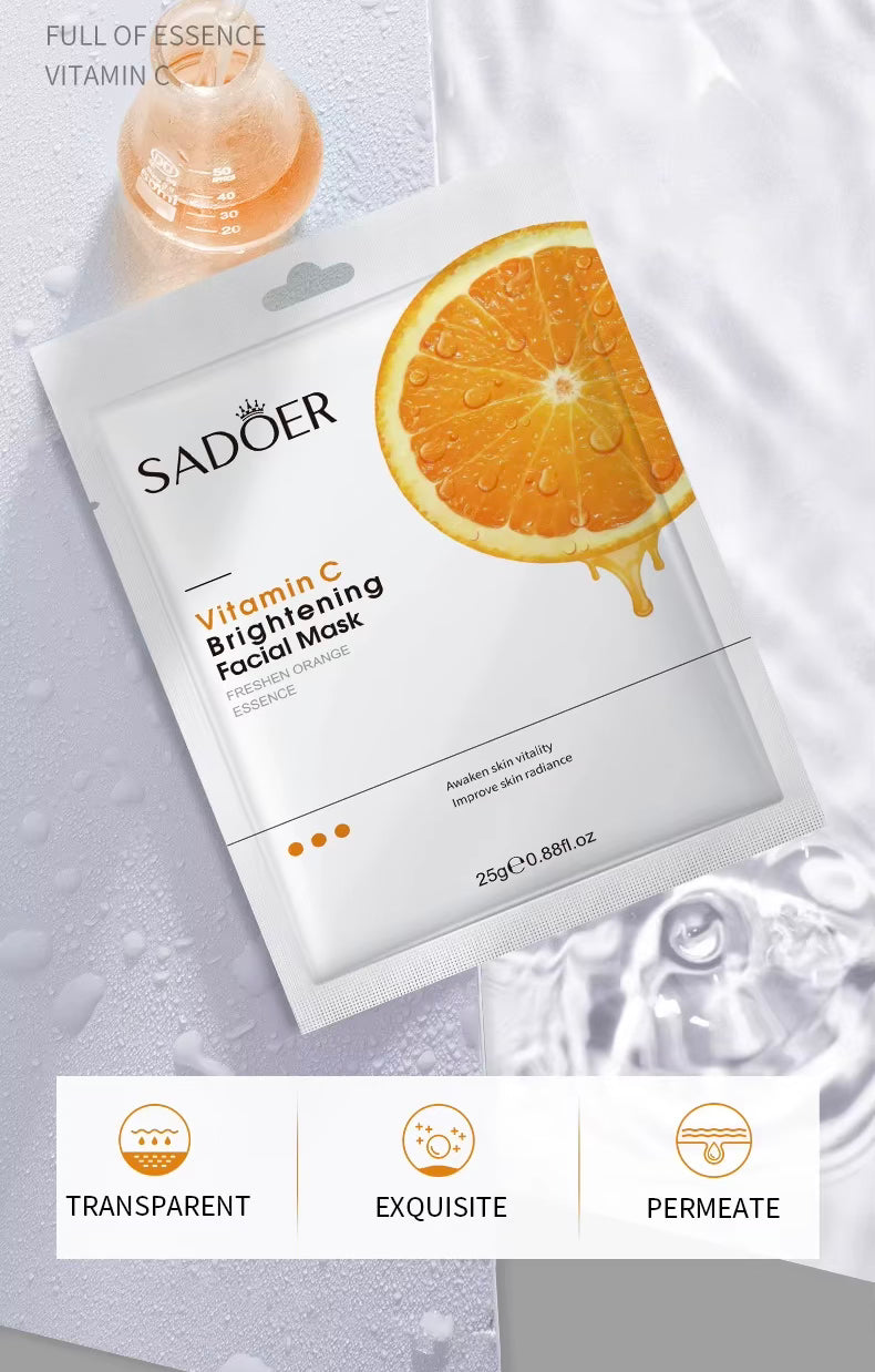 Maschera viso illuminante alla vitamina C