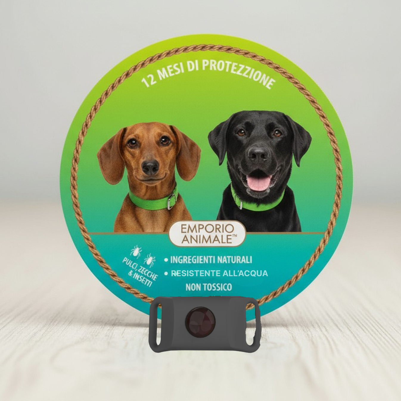 Emporio Animale™ Collare Antiparassitario Naturale per Cani - 12 Mesi di Protezione