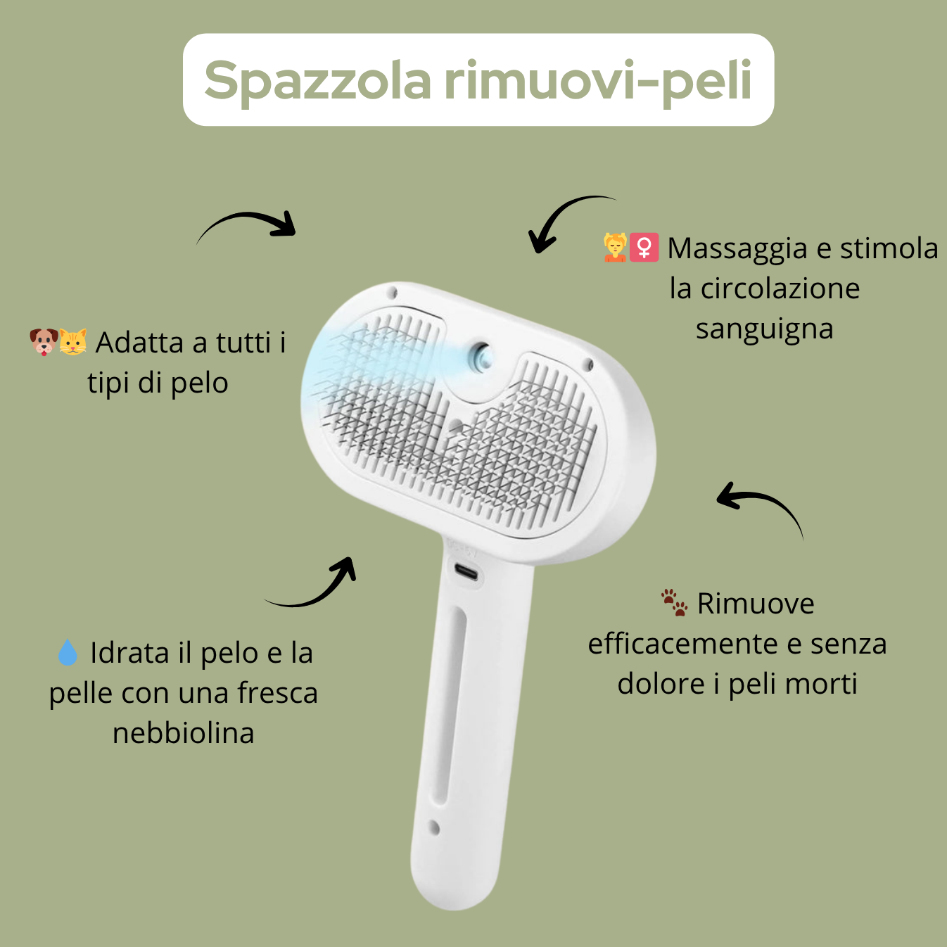 Spazzola professionale per animali