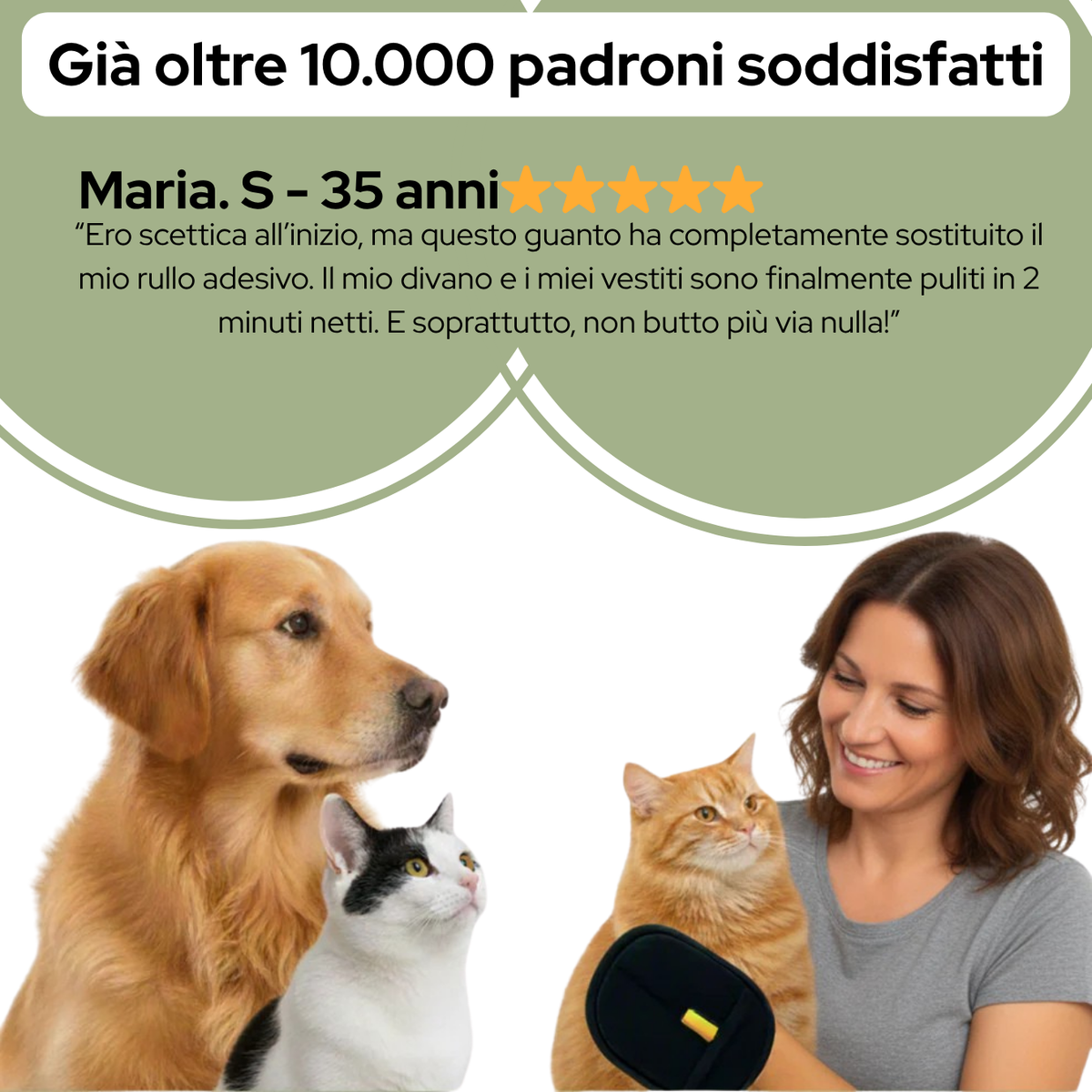 Emporio Animale™ Guanto Antipeli Riutilizzabile ed Ecologico.